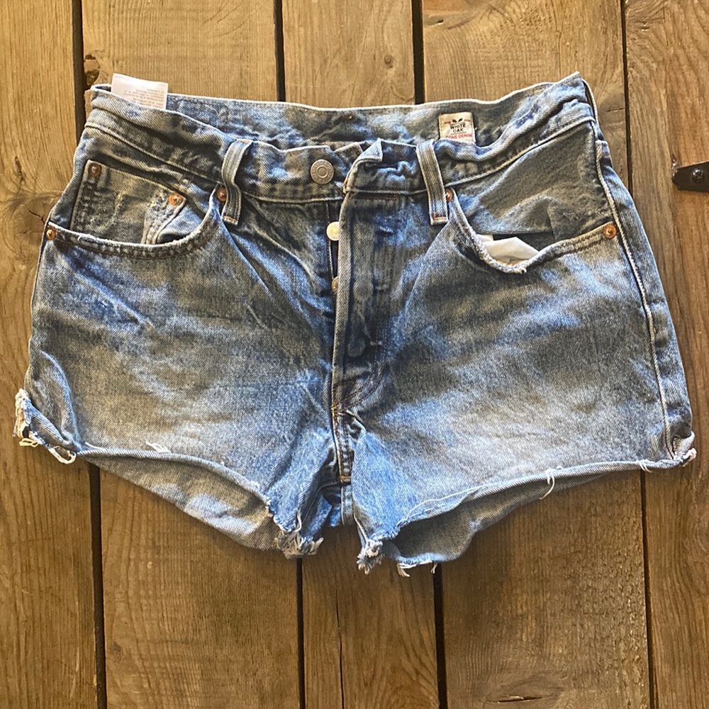 Levi’s 501 White Cone Denim Shorts 26